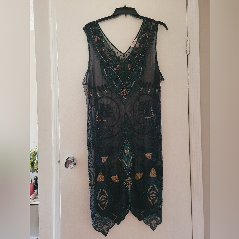 Roaring '20s Plus Sized Flapper Girl  Dress Overllay (Under-Dress Not Included)